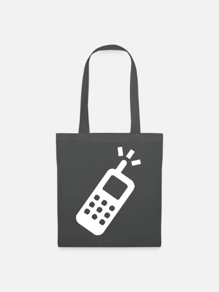Oldschool Handy - Stoffbeutel - Graphite