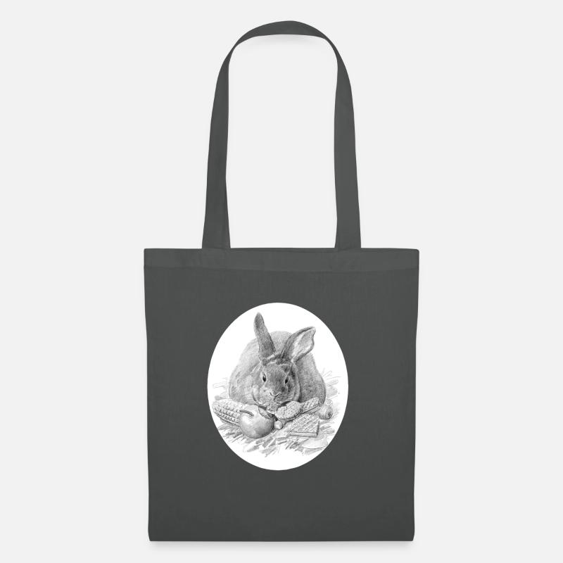 Kaninchen - Stoffbeutel - Graphite