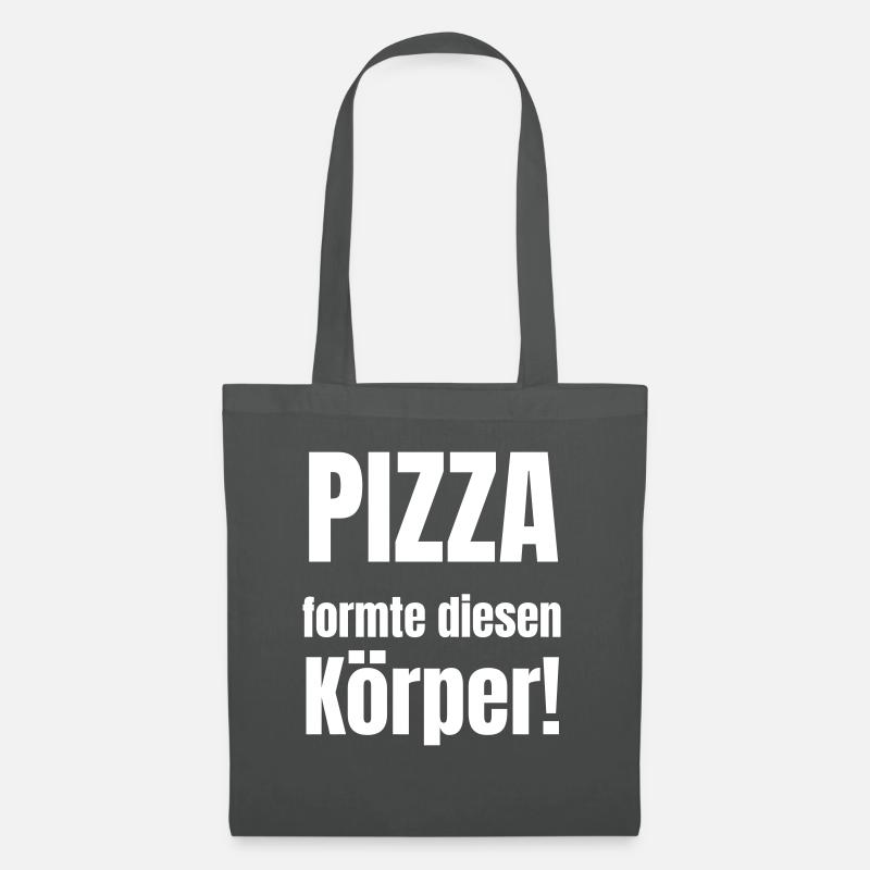 Pizza formte diesen Körper! - Stoffbeutel - Graphite