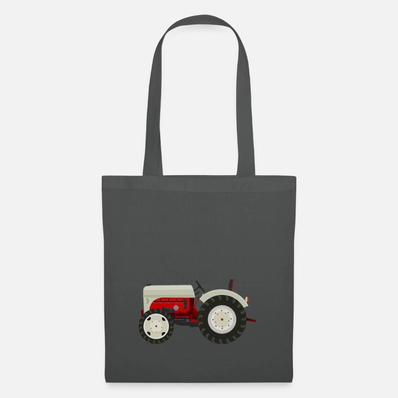 Retro Oldtimer-Traktor beige - Stoffbeutel - Graphite