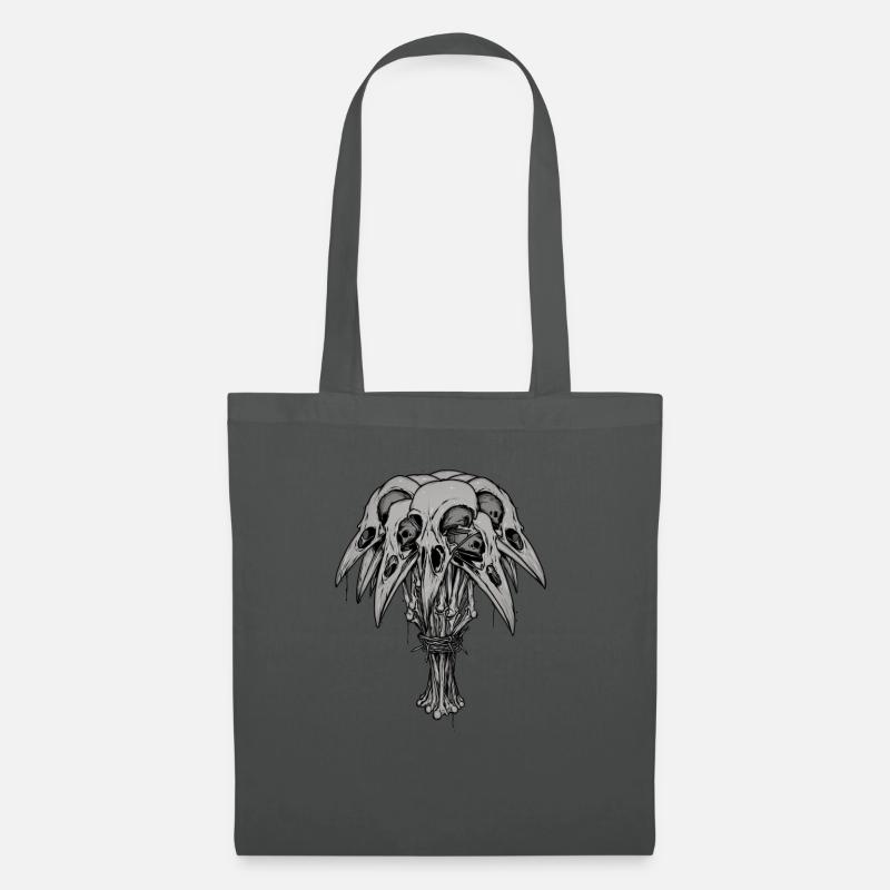 Rabenschädel - Stoffbeutel - Graphite