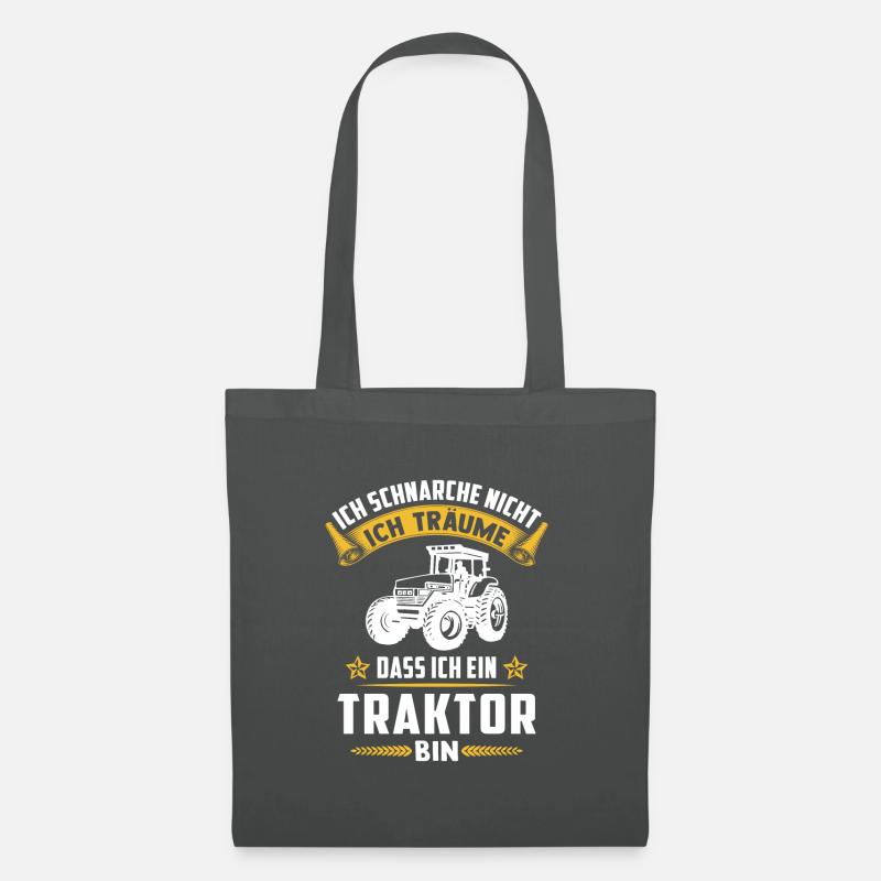 Ich Träume Das Ich Ein Traktor Bin - Stoffbeutel - Graphite