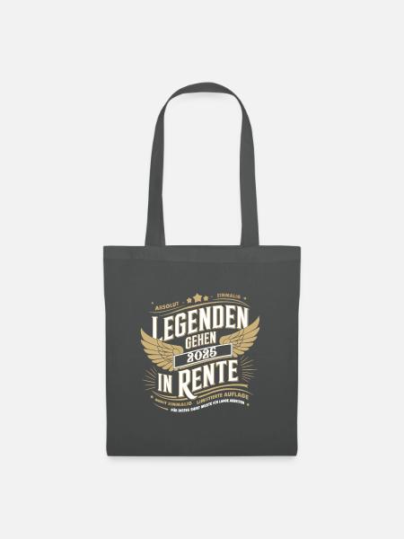 Legenden Gehen 2025 In Rente - Stoffbeutel - Graphite