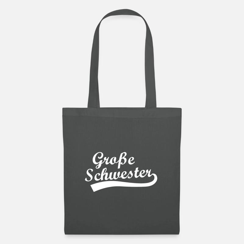 Große Schwester - Stoffbeutel - Graphite