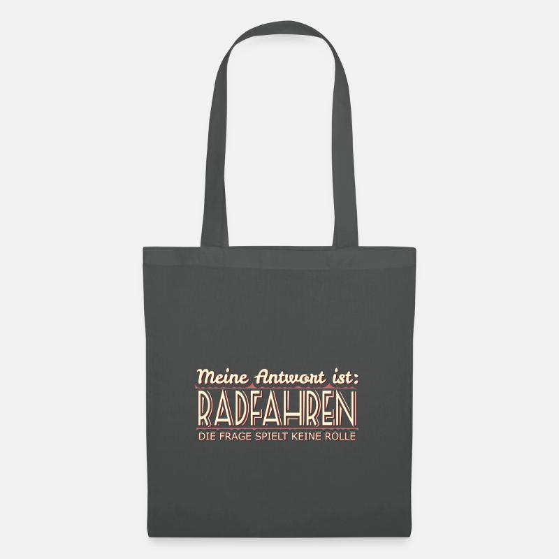 Radfahren - Stoffbeutel - Graphite