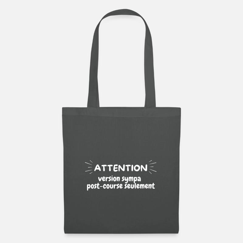 ATTENTION version sympa post course seulement, run - Sac en tissu - gris graphite