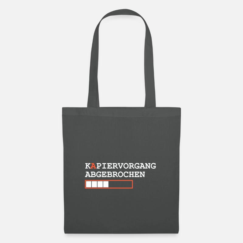 Kapiervorgang abgebrochen - Stoffbeutel - Graphite
