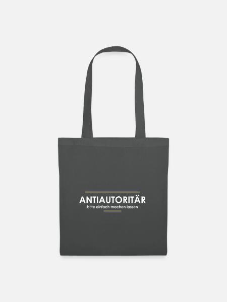 Antiautoritär - Stoffbeutel - Graphite