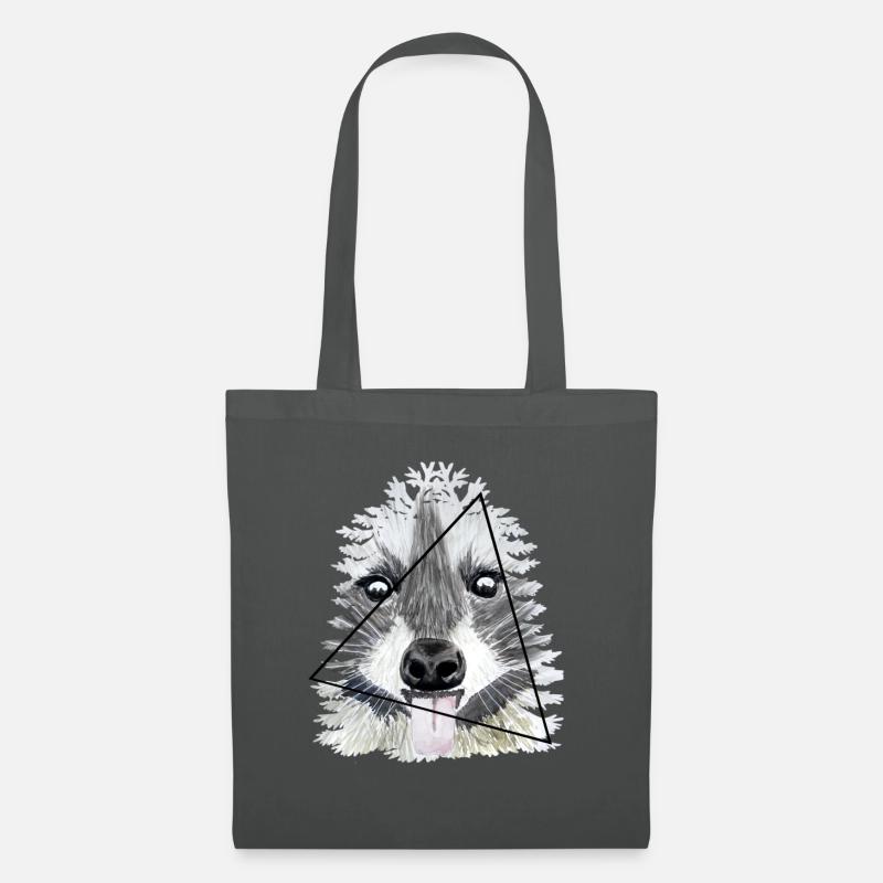 Waschbär - Stoffbeutel - Graphite