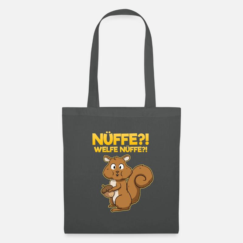 Nüffe Welfe Nüffe Eichhörnchen Nüsse - Stoffbeutel - Graphite