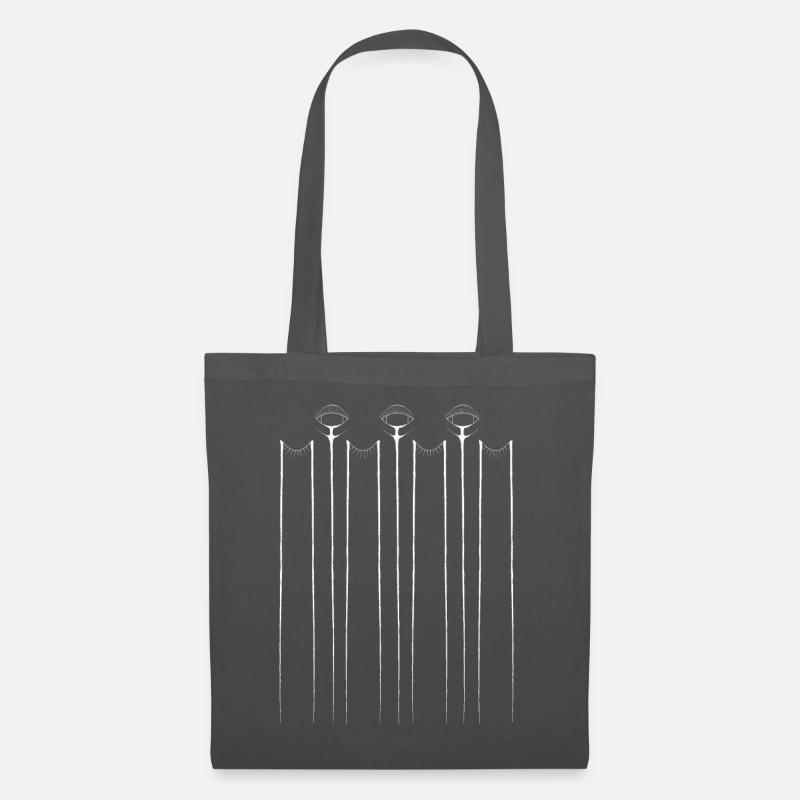 White tears | Eyes | Stripe pattern - Tote Bag - graphite grey