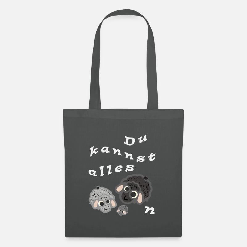 Du kannst alles schafen - Stoffbeutel - Graphite