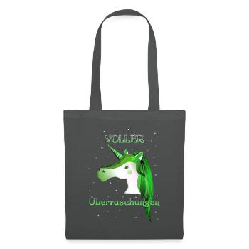 Einhorn voller Überraschungen unicorn - Stoffbeutel - Graphite - Vorne