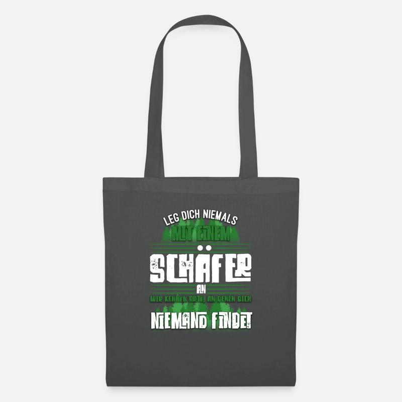 Schäfer Schafe Schaf Hirte Geschenk - Stoffbeutel - Graphite