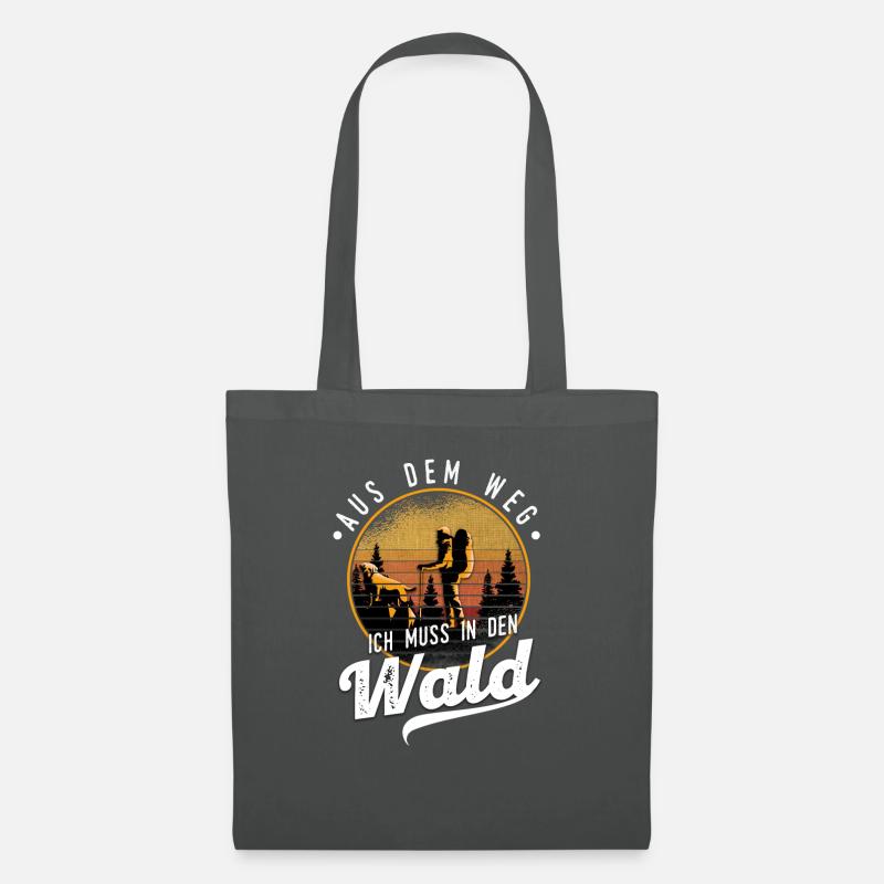 Wald Wanderer Waldliebhaber Wanderung Geschenk - Stoffbeutel - Graphite