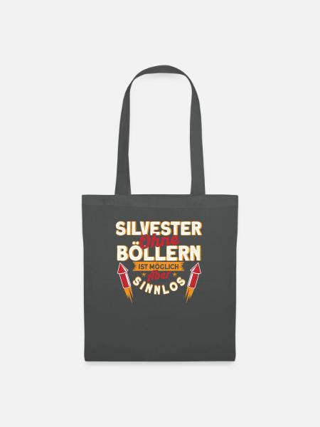 Böllern Feuerwerk Silvester Pyrotechnik Geschenk - Stoffbeutel - Graphite