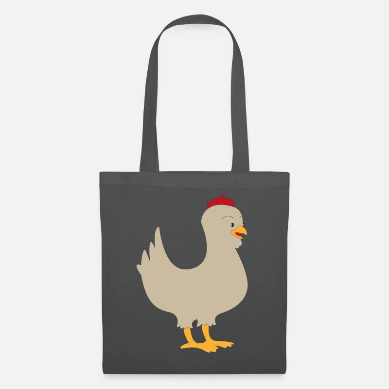 Huhn - Stoffbeutel - Graphite