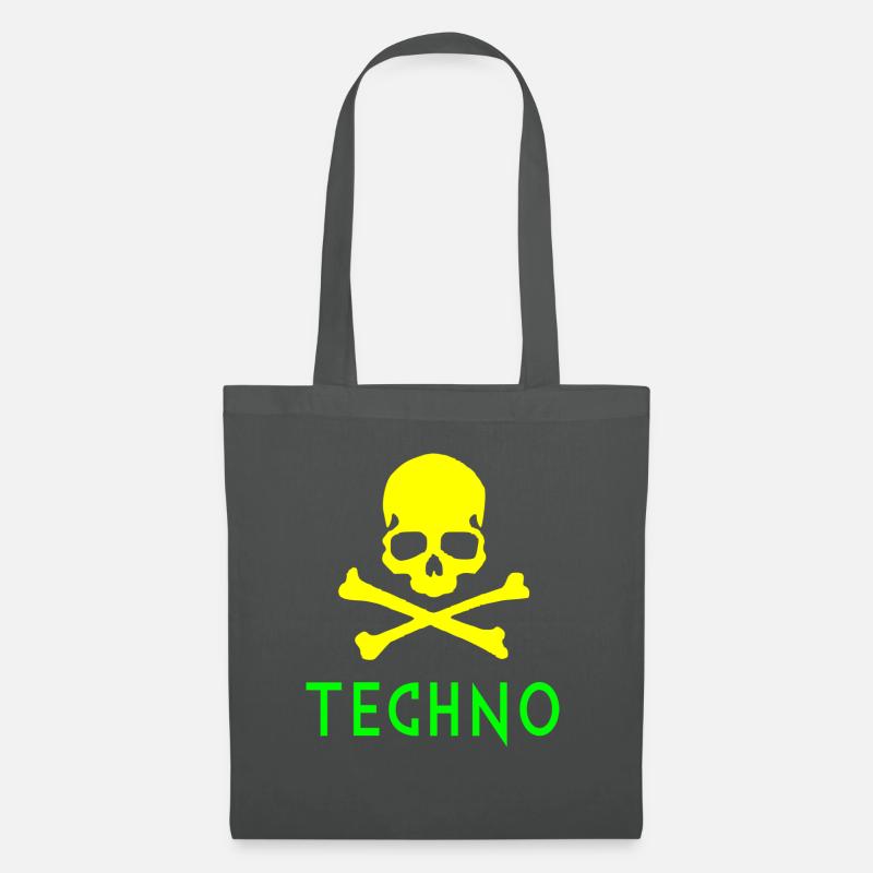 Techno-Knochen - Stoffbeutel - Graphite