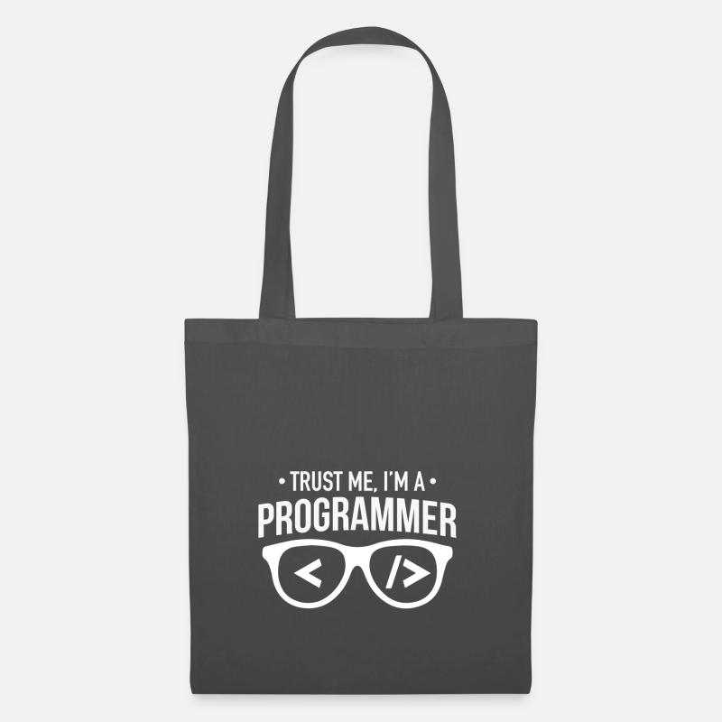 trust me i am a programmer - Tote Bag - graphite grey