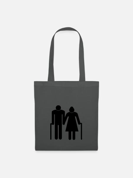 Old couple - Stoffbeutel - Graphite
