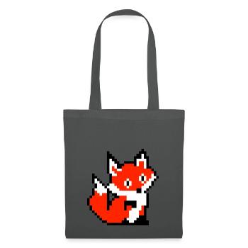 Fox Fox Paw rétro conception de chemise de pixel - Sac en tissu - gris graphite - Devant
