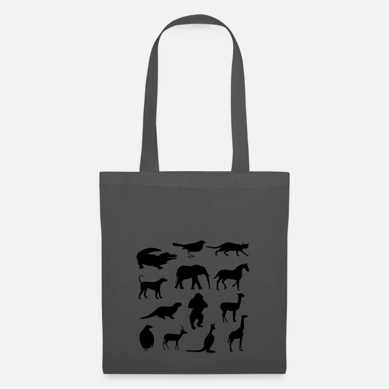 Wilde Tiere - Stoffbeutel - Graphite