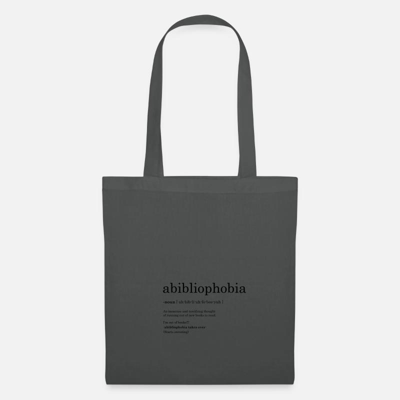 abibliophobia definition - Stoffbeutel - Graphite
