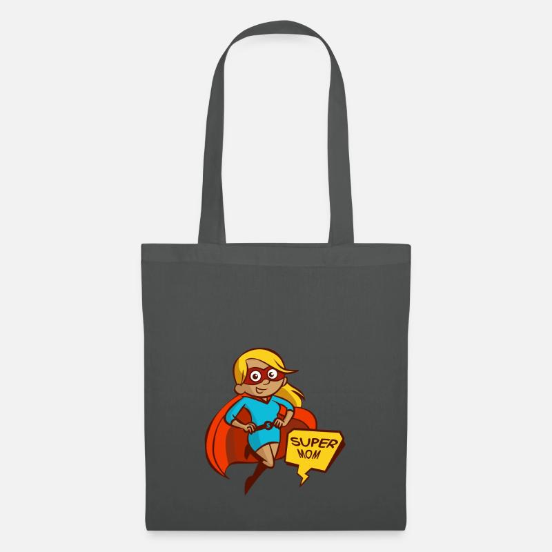 Supermama als Geschenk - Stoffbeutel - Graphite