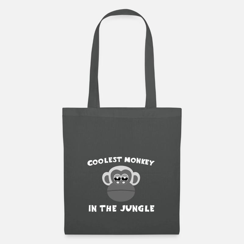 Coolest Monkey in the Jungle Geschenk Lustig - Stoffbeutel - Graphite