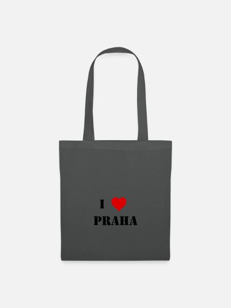 I love Prag Tschechisch schwarz Geschenkidee - Stoffbeutel - Graphite