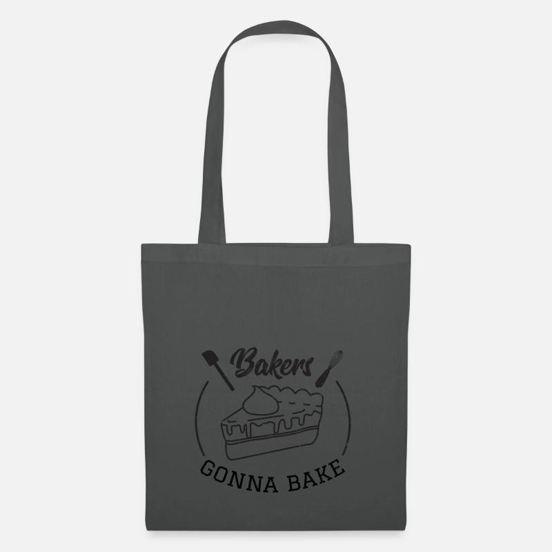 Backen Bäcker Bäckerin Kuchen Torte Geschenk idee - Stoffbeutel - Graphite