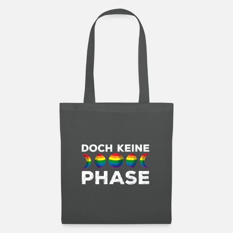 Mondphase Regenbogenflagge Pride Month Geschenk - Stoffbeutel - Graphite