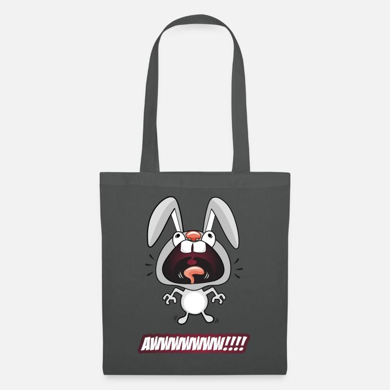 Lustiger Comic Hase! - Stoffbeutel - Graphite