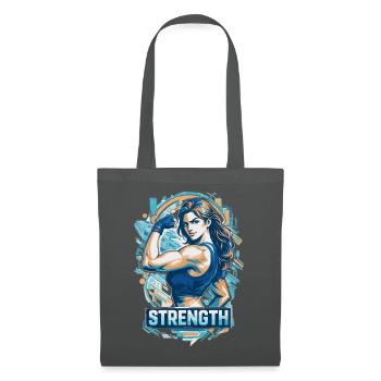 Starke Frau Strength | Frauen Empowerment - Stoffbeutel - Graphite - Vorne