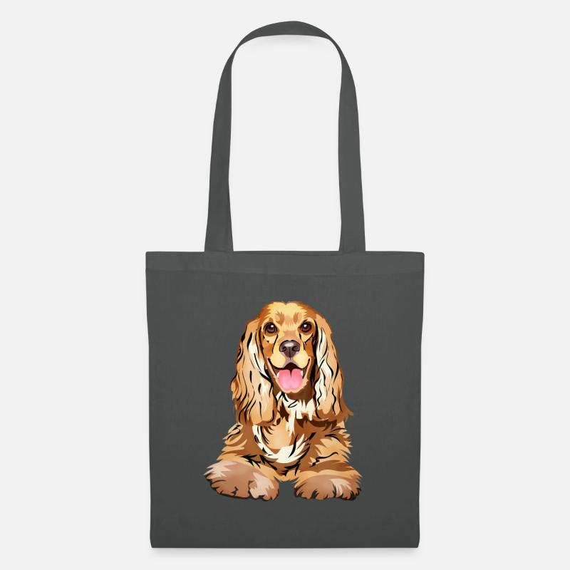 cocker spaniel - Sac en tissu - gris graphite