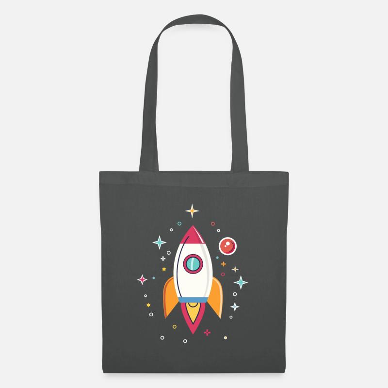 Eine Rakete in den Sternen - Stoffbeutel - Graphite