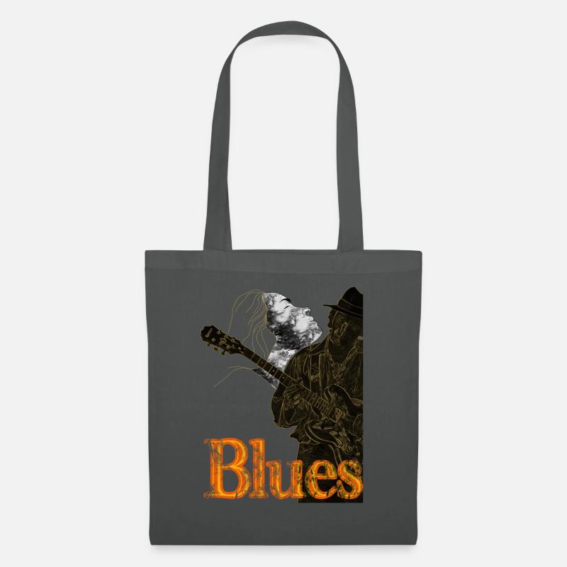 Blues Musik - Stoffbeutel - Graphite