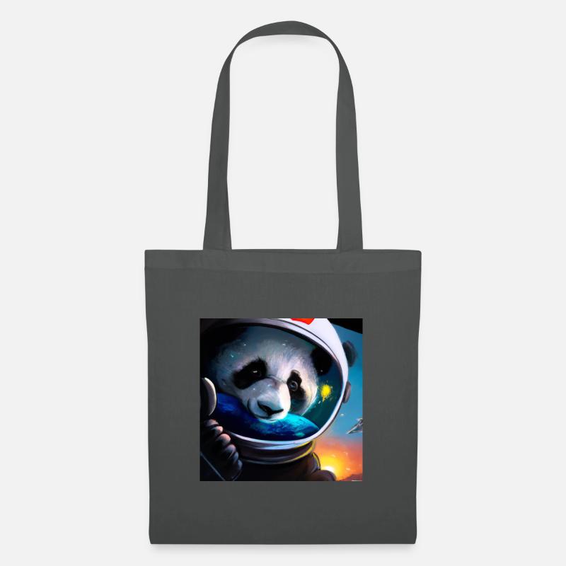 Panda Astronaut - Stoffbeutel - Graphite