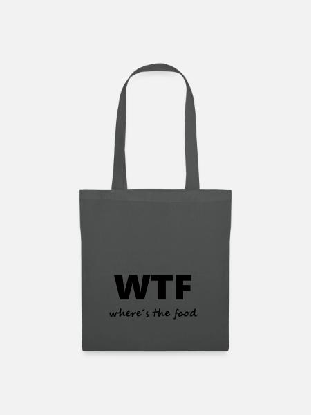 WTF Food - Stoffbeutel - Graphite