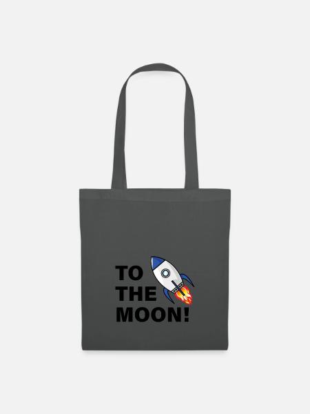 Crypto to the Moon - Stoffbeutel - Graphite