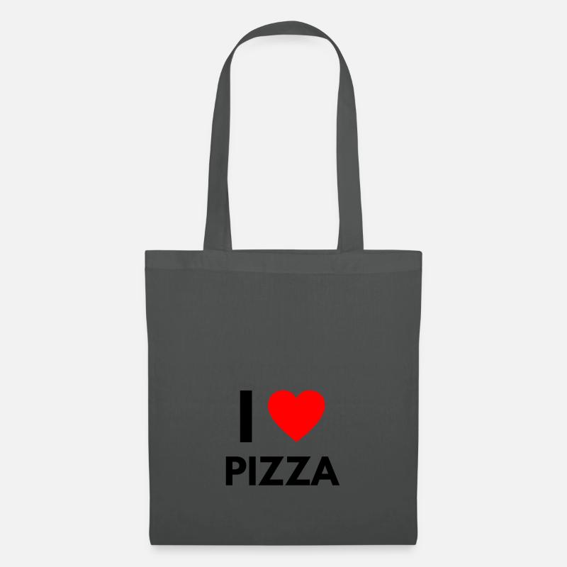 I Love Pizza Geschenk - Stoffbeutel - Graphite