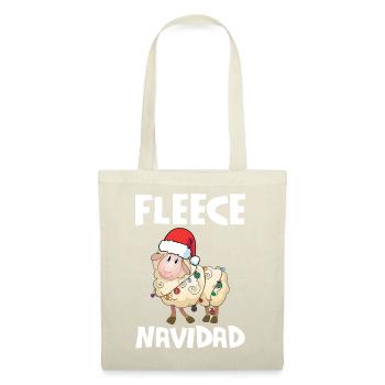 Fleece Navidad Weihnachten Geschenk Spanisch - Stoffbeutel - Natur - Vorne