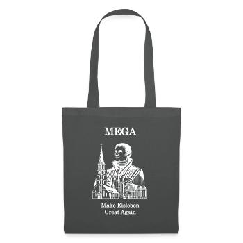 MEGA_White - Stoffbeutel - Graphite - Vorne