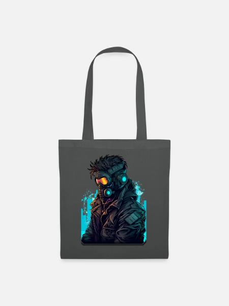 Cyberspace Hacker - Stoffbeutel - Graphite