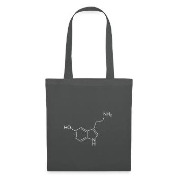 Formule structurelle de la sérotonine - blanc - Sac en tissu - gris graphite - Devant