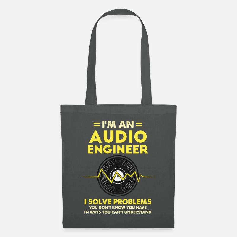 Ich bin ein Audio Engineer Gift - Stoffbeutel - Graphite