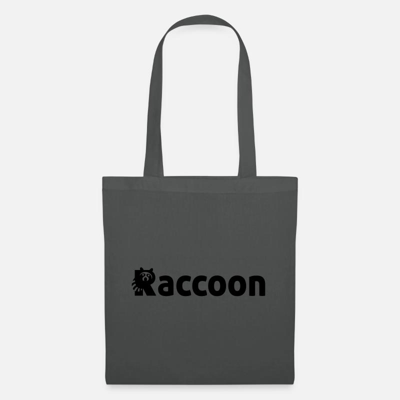 Raccoon / Racoon / gift idea - Stoffbeutel - Graphite