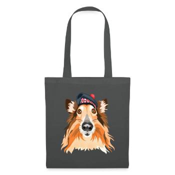 Schottischer Collie - Stoffbeutel - Graphite - Vorne