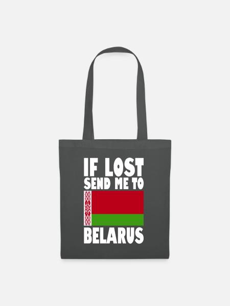 Belarus Flagge Spruch - Stoffbeutel - Graphite
