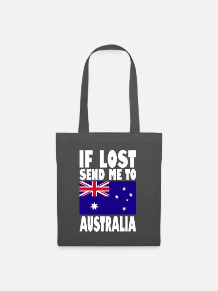 Australien Flagge Spruch - Stoffbeutel - Graphite